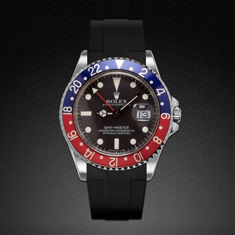 rolex pepsi rubber strap|rolex rubber strap original.